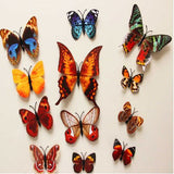 12 PCs 3D PVC Magnet Butterflies DIY Wall Sticker for Kids Room