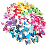 12 PCs 3D PVC Magnet Butterflies DIY Wall Sticker for Kids Room