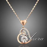 Gold Plated Stellux Crystals Heart Pendant