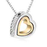 Gold Plated Austrian Crystal Heart Pendant